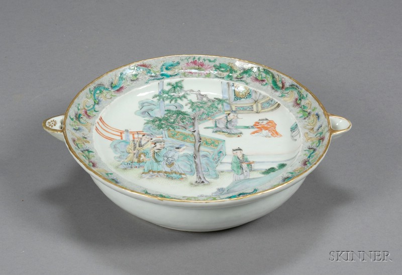 Appraisal: Chinese Export Porcelain Warming Plate th century the plate decorated