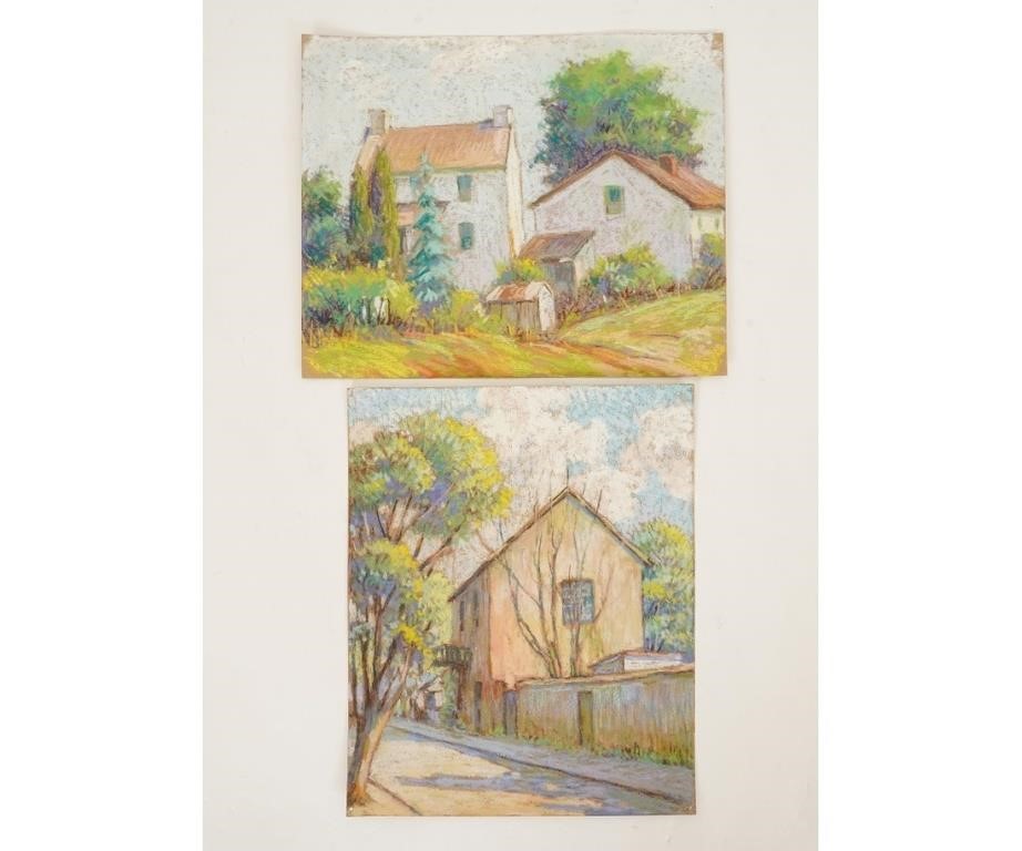 Appraisal: Two unframed Albert Van Nesse Greene - PA pastels of