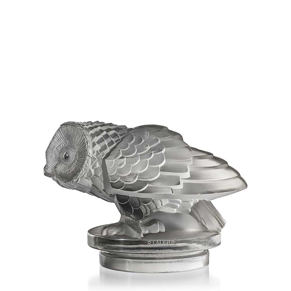 Appraisal: REN LALIQUE FRENCH - HIBOU CAR MASCOT NO designed clear