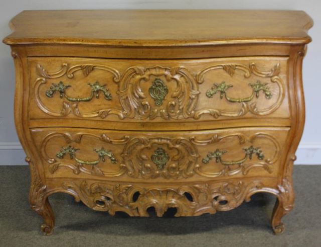 Appraisal: Fine Quality Custom Carved French Style Commode Beautiful carved commode