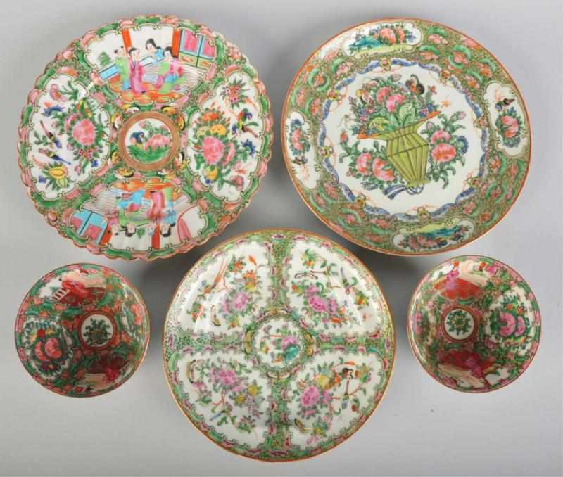 Appraisal: Lot of Rose Medallion China Pieces Description Includes three plates