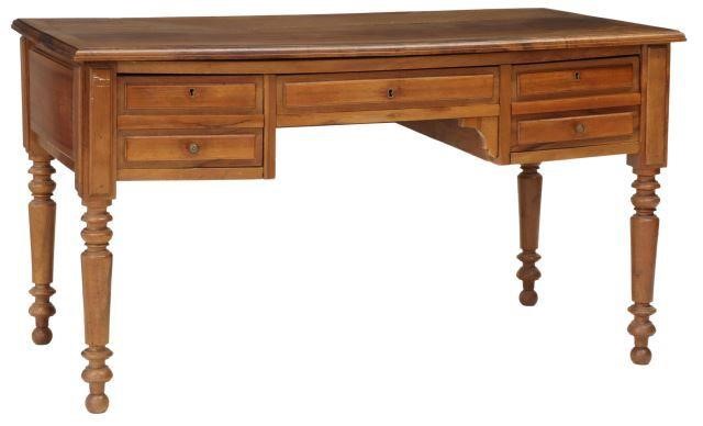 Appraisal: French Louis Philippe period walnut desk mid th c having