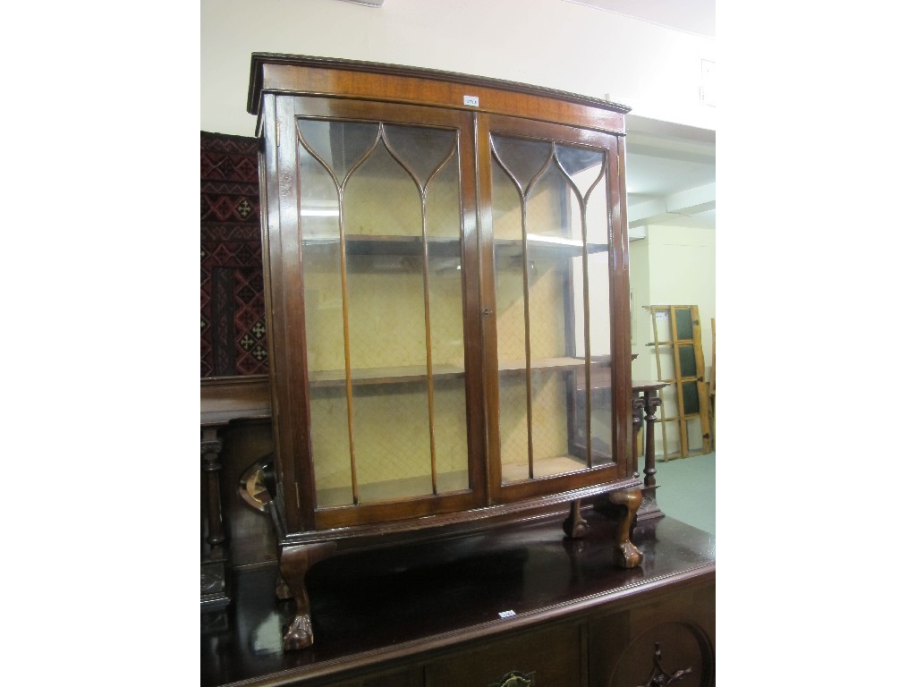 Appraisal: Mahogany glazed two door display cabinet