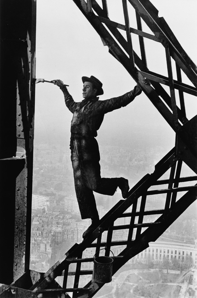 Appraisal: MARC RIBOUD - Painter on the Eiffel Tower Paris Silver