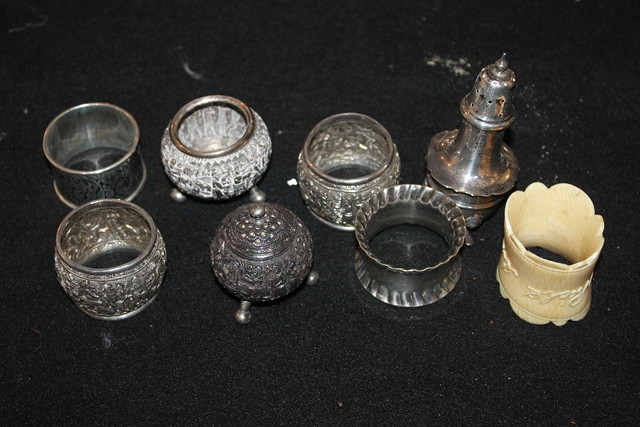 Appraisal: A SMALL COLLECTION OF MISCELLANEOUS including a silver pepper pot