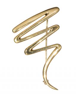 Appraisal: Tiffany Co Paloma Picasso Scribble k yellow gold brooch Tiffany