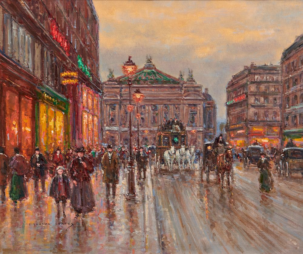 Appraisal: EDOUARD LEON CORTES French - Place de l'Opera EDOUARD LEON