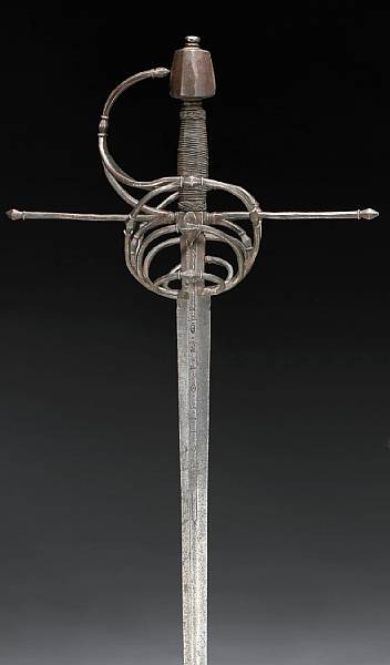 Appraisal: An Italian swept hilt rapiercirca - The inch blade of