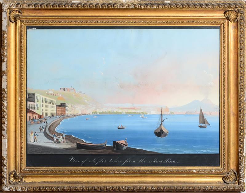 Appraisal: EUROPEAN SCHOOL VIEW OF NAPLES TAKEN FROM THE MARCELLINA Gouache