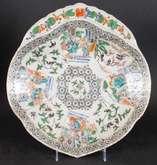 Appraisal: Chinese Export Famille Verte porcelain shrimp dish mid- th century