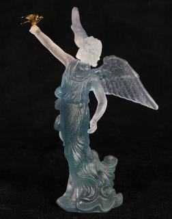 Appraisal: Daum France sculpture of an angel with a dove Daum