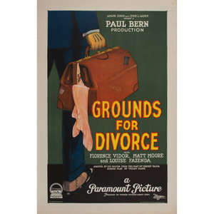 Appraisal: Nine Paramount Pictures Grounds for Divorce Film Posters AmericanGrounds For