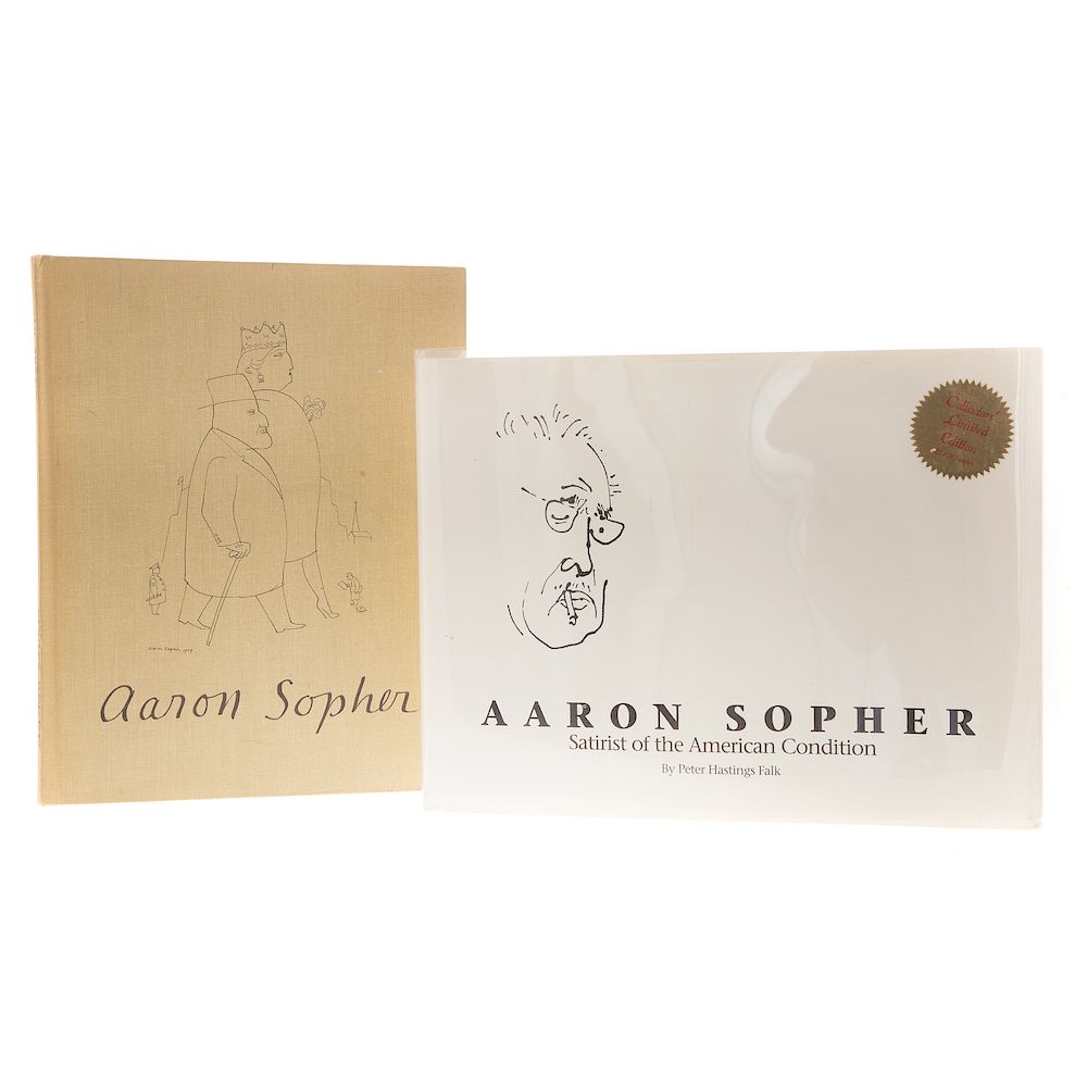 Appraisal: Two Aaron Sopher books one with original drawing American -