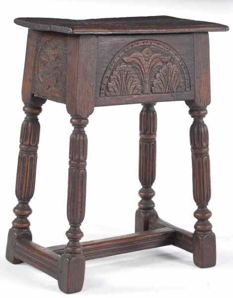 Appraisal: Jacobean Joint Stool th century English oak baluster turned and