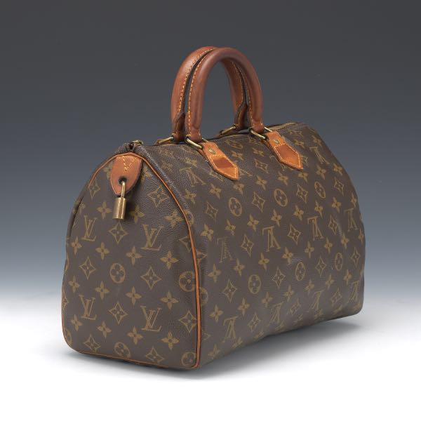 Appraisal: LOUIS VUITTON MONOGRAM SPEEDY x x Classic monogram canvas body