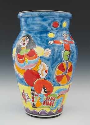 Appraisal: A Monumental Contemporary Majolica Vase In the tradition of Ceramiche