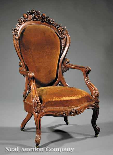 Appraisal: An American Rococo Carved and Laminated Rosewood Parlor Suite mid-