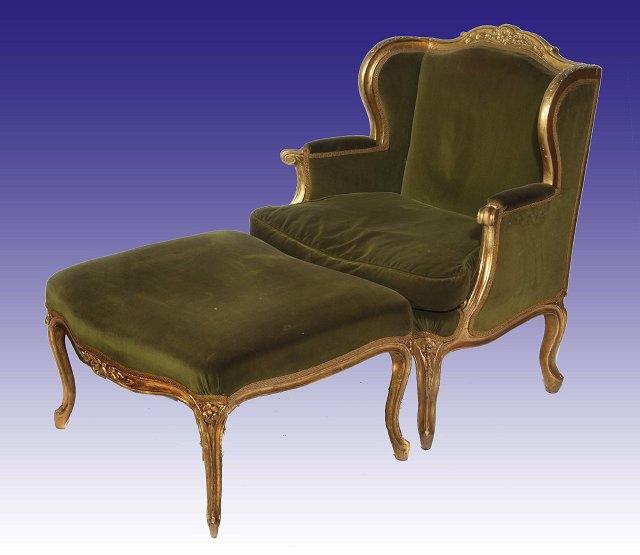 Appraisal: A Louis XV style Duchesse Brisee the bergere with gilt