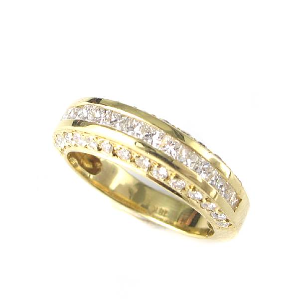 Appraisal: A diamond and k gold ring princess and round cuts