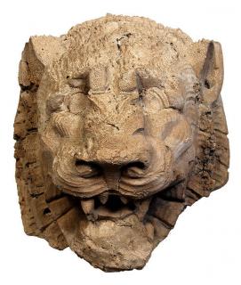 Appraisal: Architectural fragment of a lions head Architectural fragment of a