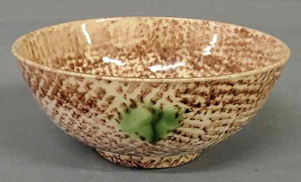 Appraisal: Whieldon pottery bowl c with mottled brown green decoration h