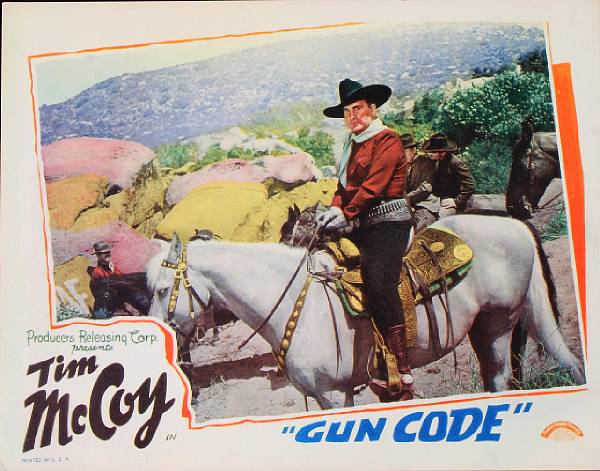 Appraisal: A Tim McCoy collection of lobby cards s- s Approximately