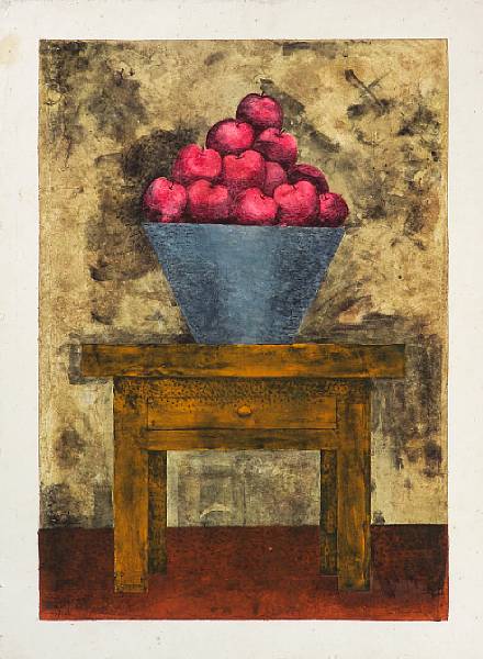 Appraisal: Rufino Tamayo Mexican - Frutero con Manzanas P Mixograph printed