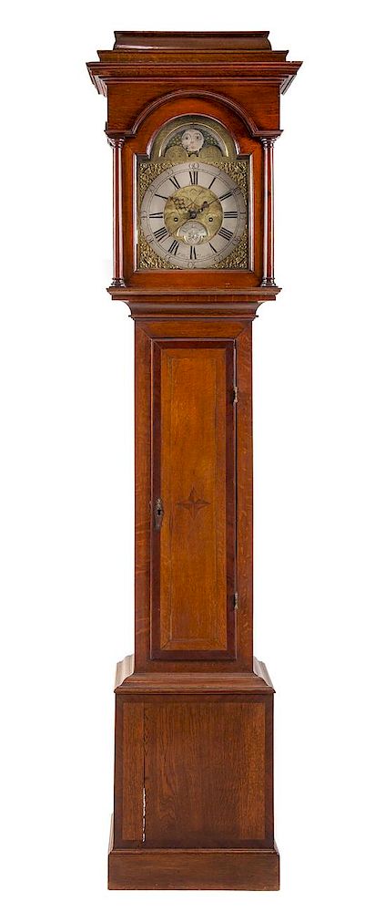 Appraisal: An English Mahogany Tall Case Clock Height inches An English