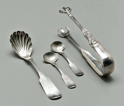 Appraisal: Mitchell amp Tyler coin silver flatware Richmond Virginia working -