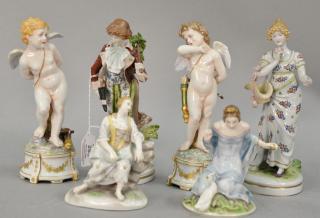 Appraisal: Group of porcelain figures including Rosenthal Kunstabeilung Selb Handgemalt pair