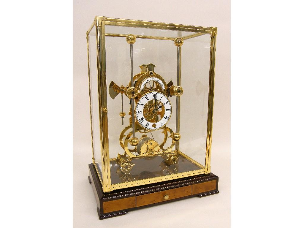 Appraisal: Carriage clock timepiece within an ornate cast pillared case high