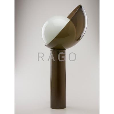 Appraisal: MODERN LIGHTING Table lamp s Acrylic glass patinated metal Remnants