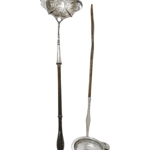 Appraisal: A George II Silver Toddy Ladle Wm Solomon London together