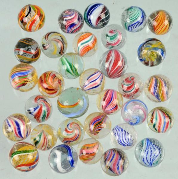 Appraisal: Lot of Hand-Made Marbles Condition Near Mint Plus Size Largest