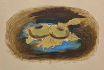 Appraisal: Georges Braque French - Pommes et Feuilles Color lithograph on