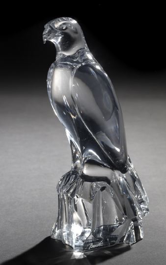 Appraisal: Handsome Baccarat Crystal Figure of a Falcon fourth quarter th