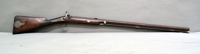 Appraisal: A Percussion rifle inch octagonal barrel caliber marked 'Mara' with