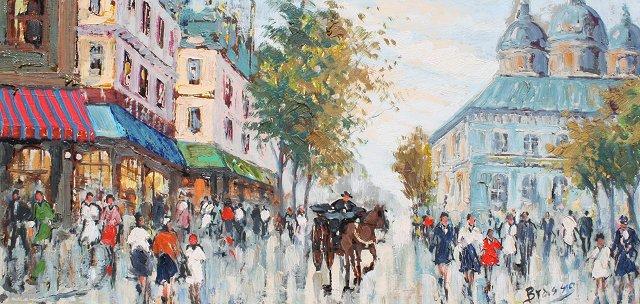 Appraisal: ILLEGIBLY SIGNED ITALIAN STREET SCENE PAINTING OIL Canvas '' x