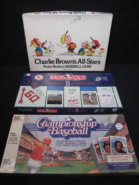 Appraisal: Lot of three collectible baseball board games Includes ''a Parker