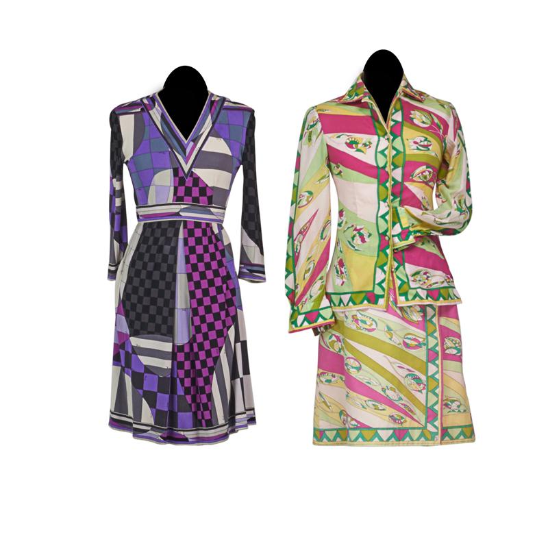 Appraisal: EMILIO PUCCI DRESS SKIRT AND MATCHING TOP Three quarter length