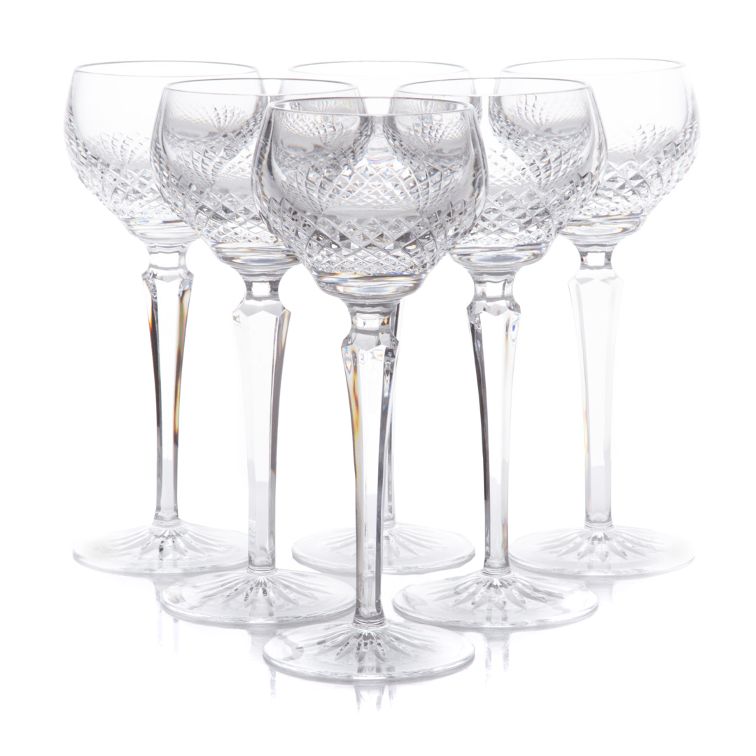 Appraisal: Galway crystal wine hocks Royal Irish-cut pattern in H Condition