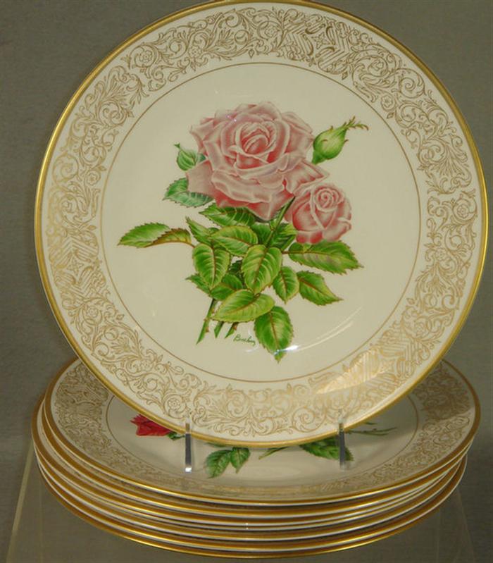 Appraisal: Boehm porcelain Rose Plate Collection plates d Estimate -