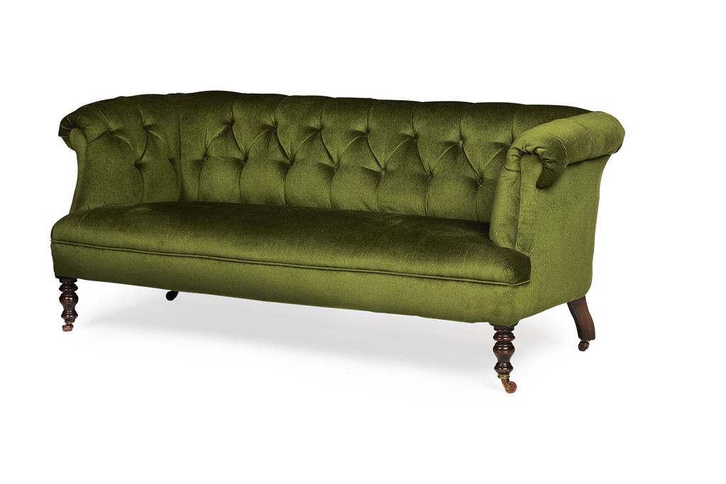 Appraisal: EARLY VICTORIAN CHESTERFIELD SOFA TH CENTURY the low back and