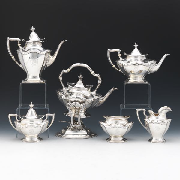 Appraisal: REED BARTON TEA SERVICE HEPPLEWHITE PATTERN Consisting of hot water