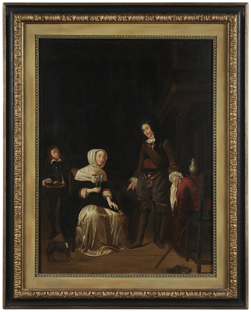 Appraisal: Dutch School early- th century Interior Genre Scene bears signature