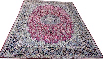 Appraisal: An Antique Isfahan Rug An antique Isfahan rug in traditional