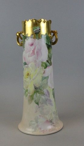 Appraisal: William Guerin Co Limoges Vase Hand painted French porcelain vase