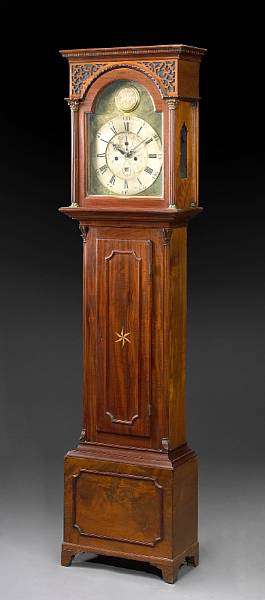 Appraisal: A George III inlaid mahogany tall case clock And Baird