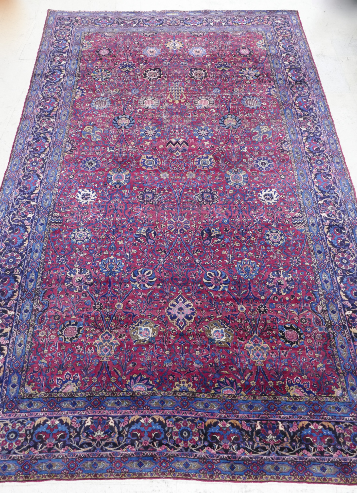 Appraisal: Semi Antique Persian Kashan Palace Rug ' ''x ' Red