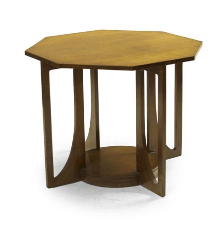 Appraisal: ART DECO OAK CENTRE TABLE CIRCA the octagonal top above